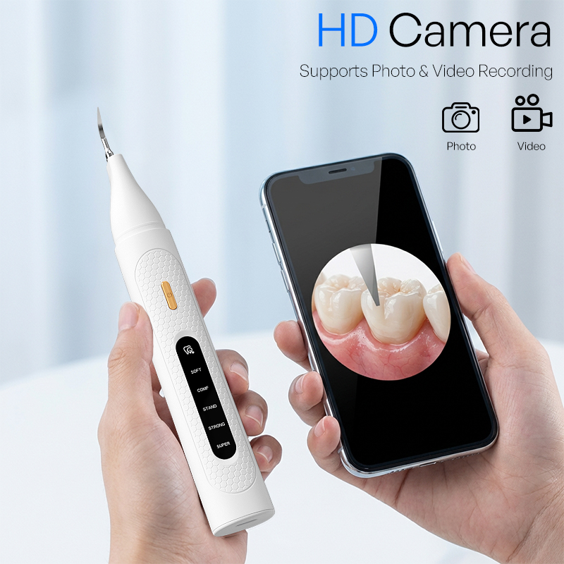 Teeth Whitening Mouthwash - Görsel Ultrasonik Diş Temizleyici Kamera ile